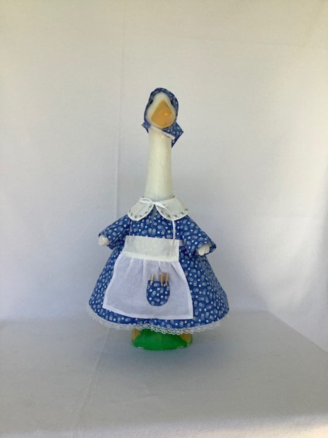 Goose Outfit Betty Jo the Farmer's Wife With Apron and Clothes Pins lawn Goose Outfits plastic