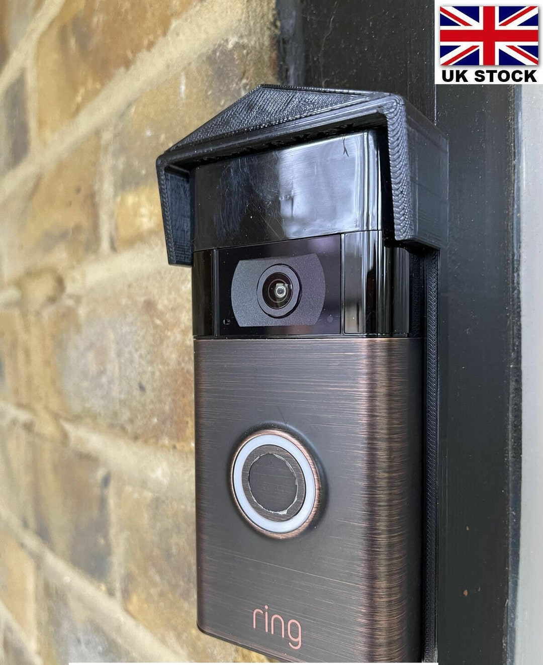 PaulEKey Rain Sun Cover For Ring Video Doorbell 4 – Snap On, Click Clip On, UK Stock
