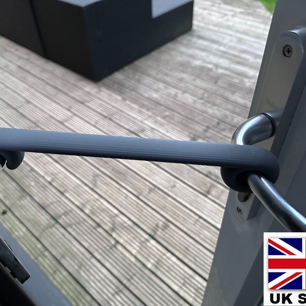 Breezer de porte de patio - Crochet de porte française - Circulation d'air - Arrêt de porte - Stock au Royaume-Uni