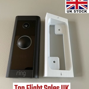 Angle mount for ring video doorbell wired left right wedge 20 degrees white uk