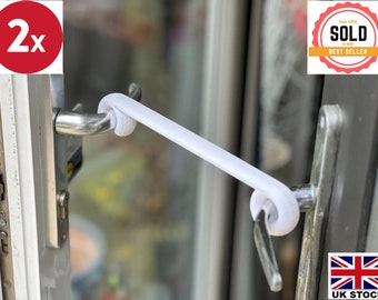 Terrassentür Breezer 2er Pack | Haken | Hergestellt in Großbritannien | Haustier sicher