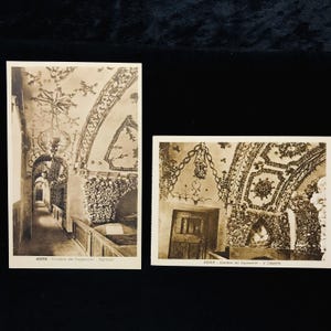 PAAR Postkaarten Catacomben Rome//vintage ansichtkaarten skelet//postkaarten knekelhuis cappuccino//Macabere vintage ansichtkaarten//groteske postkaarten