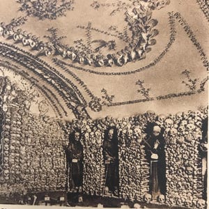 Postkaarten DRIE Catacomben van Rome//vintage ansichtkaarten skelet//postkaarten knekelhuis cappuccino//Macabere vintage ansichtkaarten//groteske postkaarten