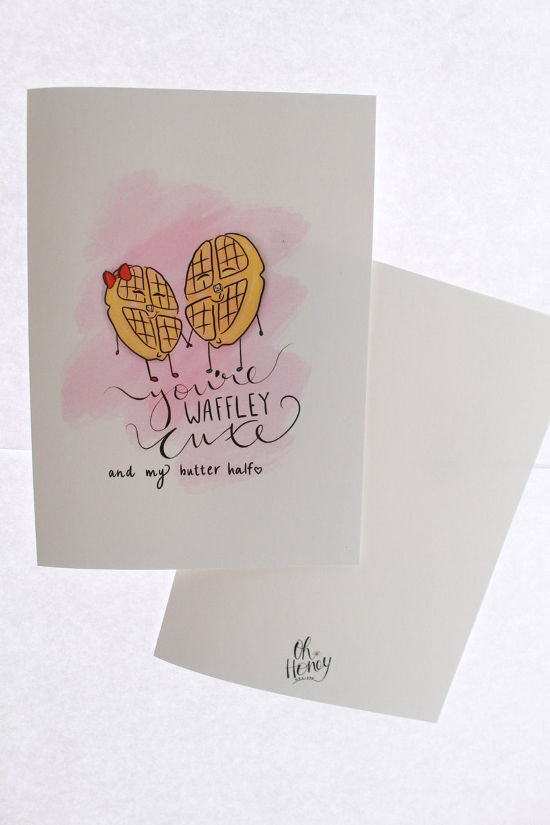 printable wed wedding card instant download Pun custom DIGITAL DOWNLOAD newlywed card congratulations breakfast pun waffley cute