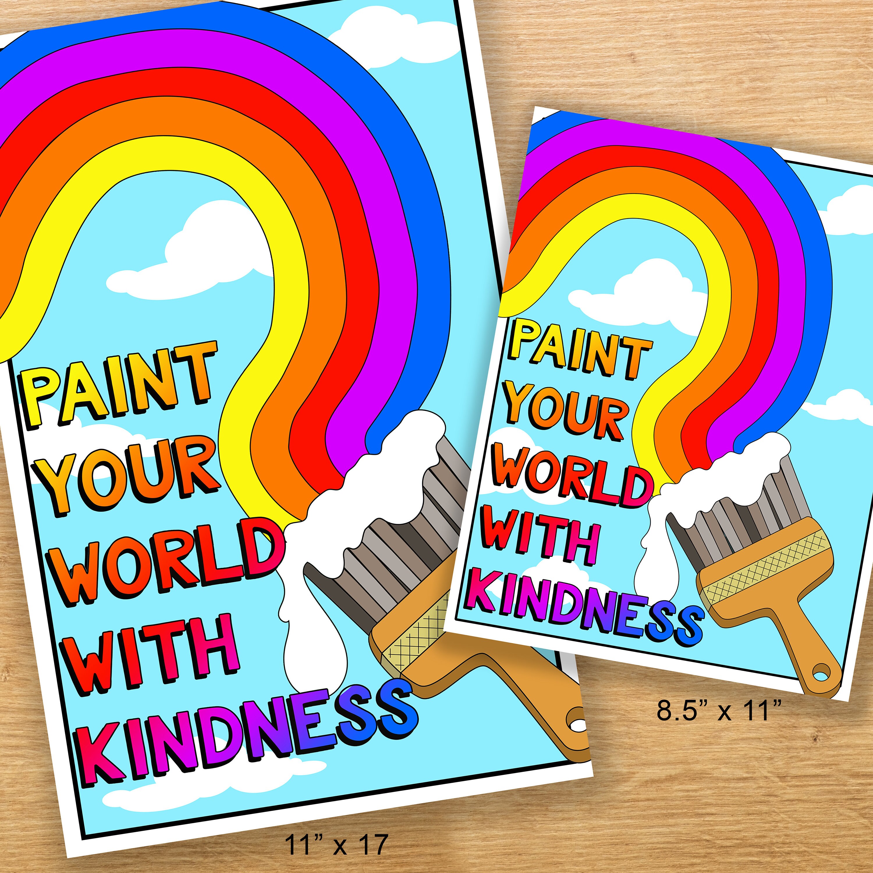 Kindness Posters and Coloring Sheets Etsy