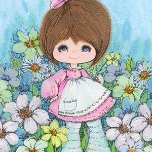 60s 70s Cartoon Girl - Etsy