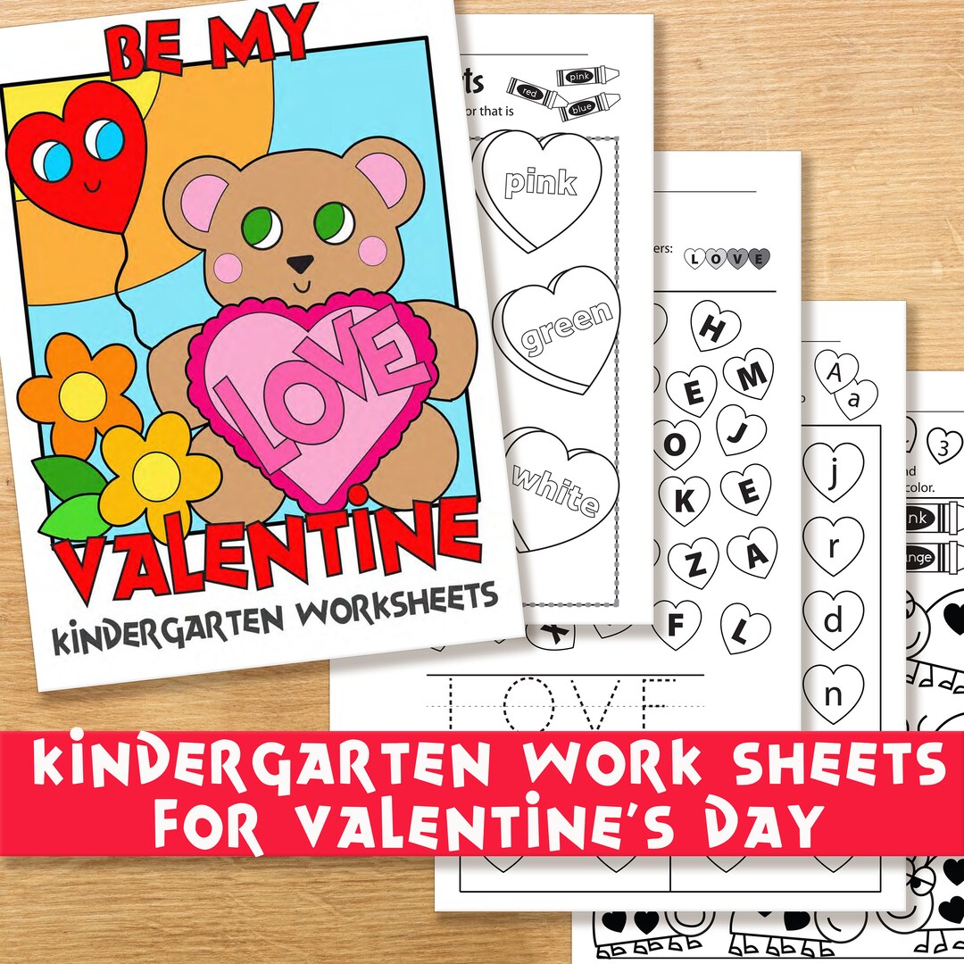 Kindergarten Worksheets for Valentine's Day - Etsy