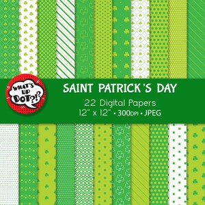 Saint Patrick's Day Digital Scrapbook Paper