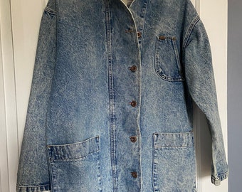Size Large LEE Indigo Denim Chore JacketCoat