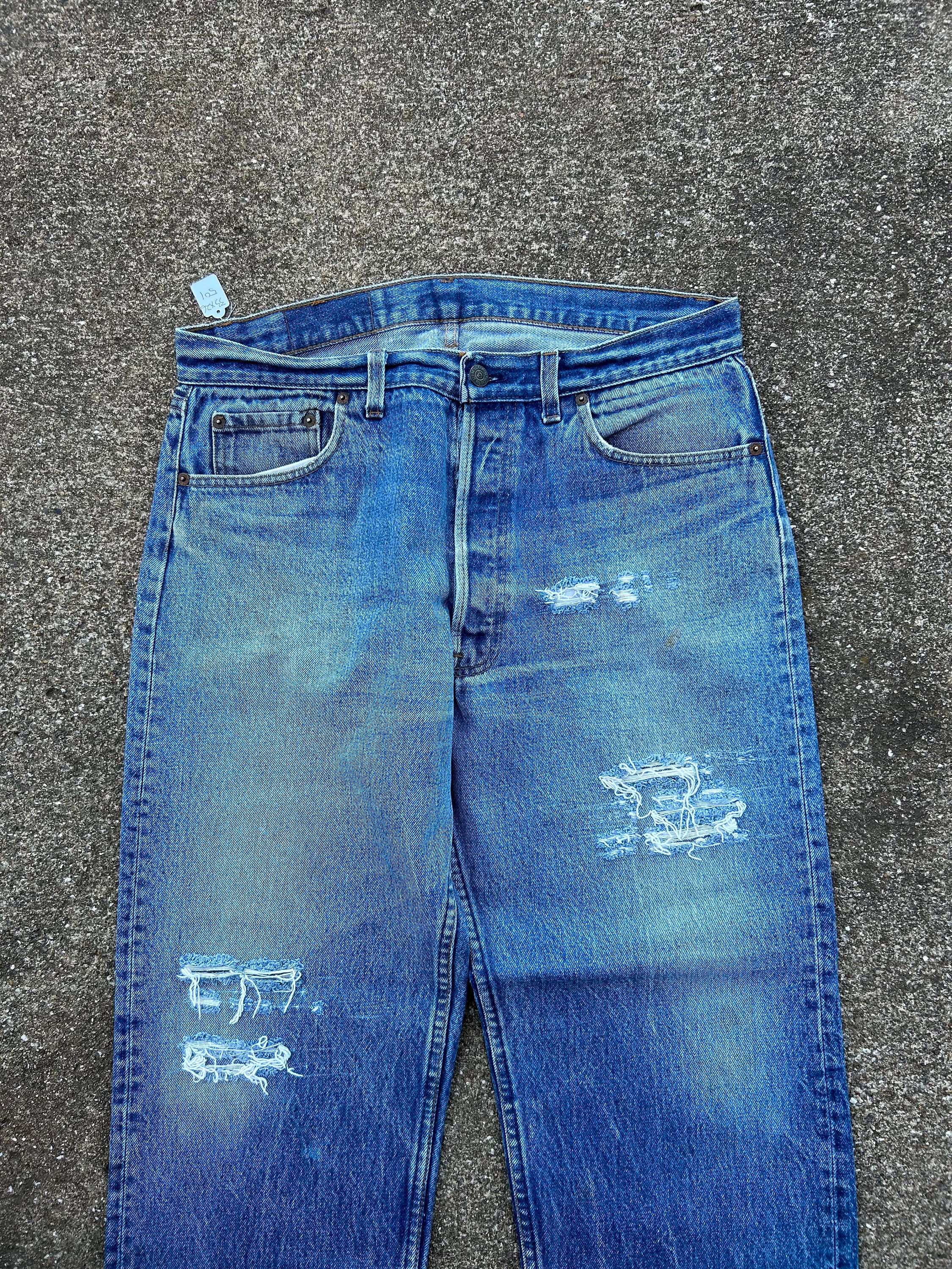 Vintage 80s Levi's 501 33x26(tag Says 36x38 Previously Hemmed