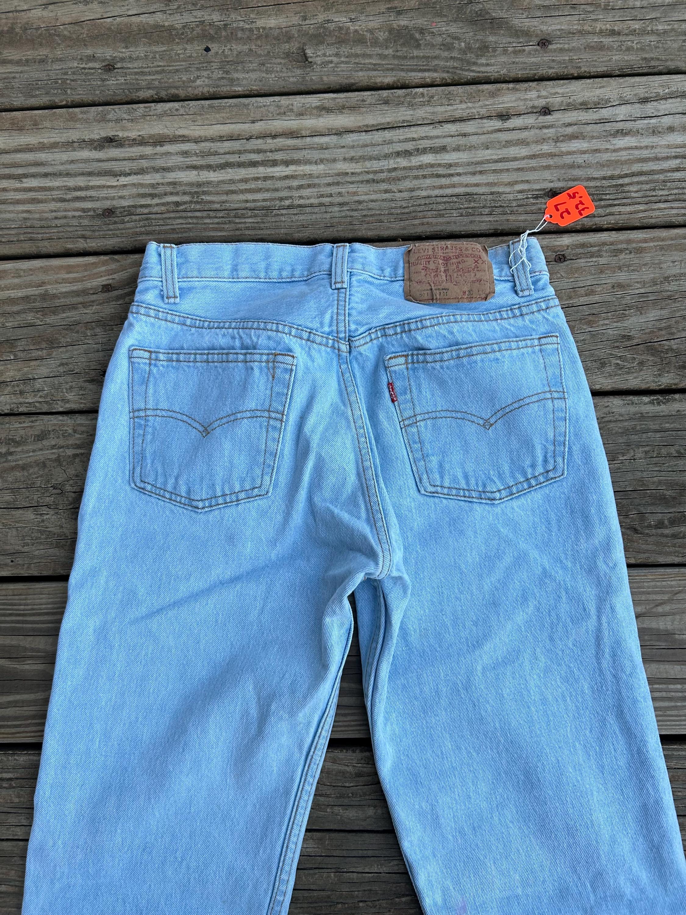swanLevis 501XX ジーンズ6501-0111 90s 80s Vintage Levis 501XX Jeans ONE WASH 6501-0111 For Women 30x38