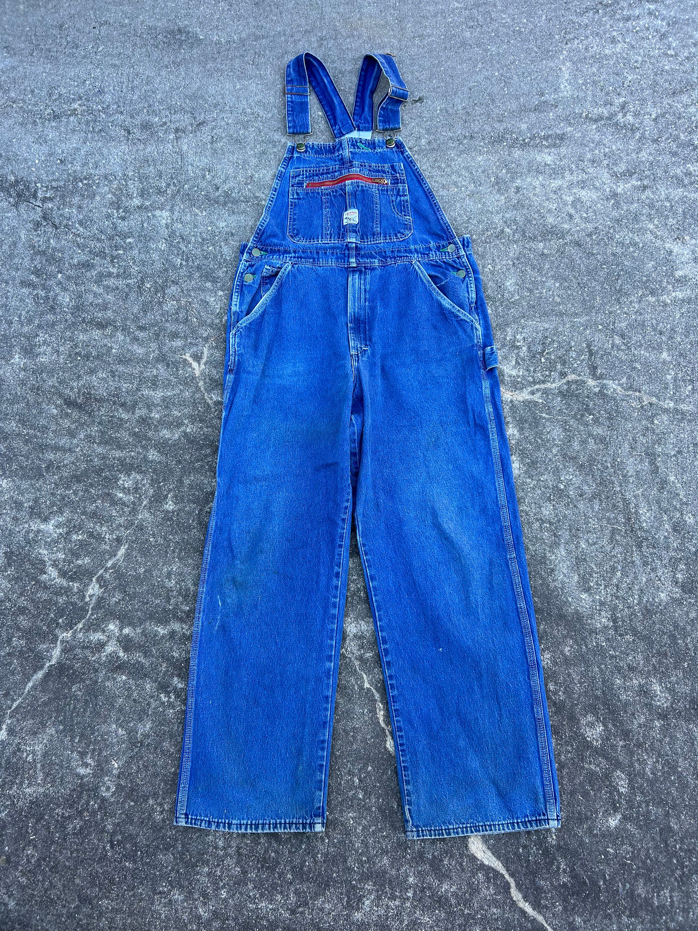 Vintage Pointer Brand 32x30 Denim Low Back Overalls.100% Cotton. Made in  the USA. Bristol Tennessee. Worn in to Perfection. Very Soft. Comfy -   UK