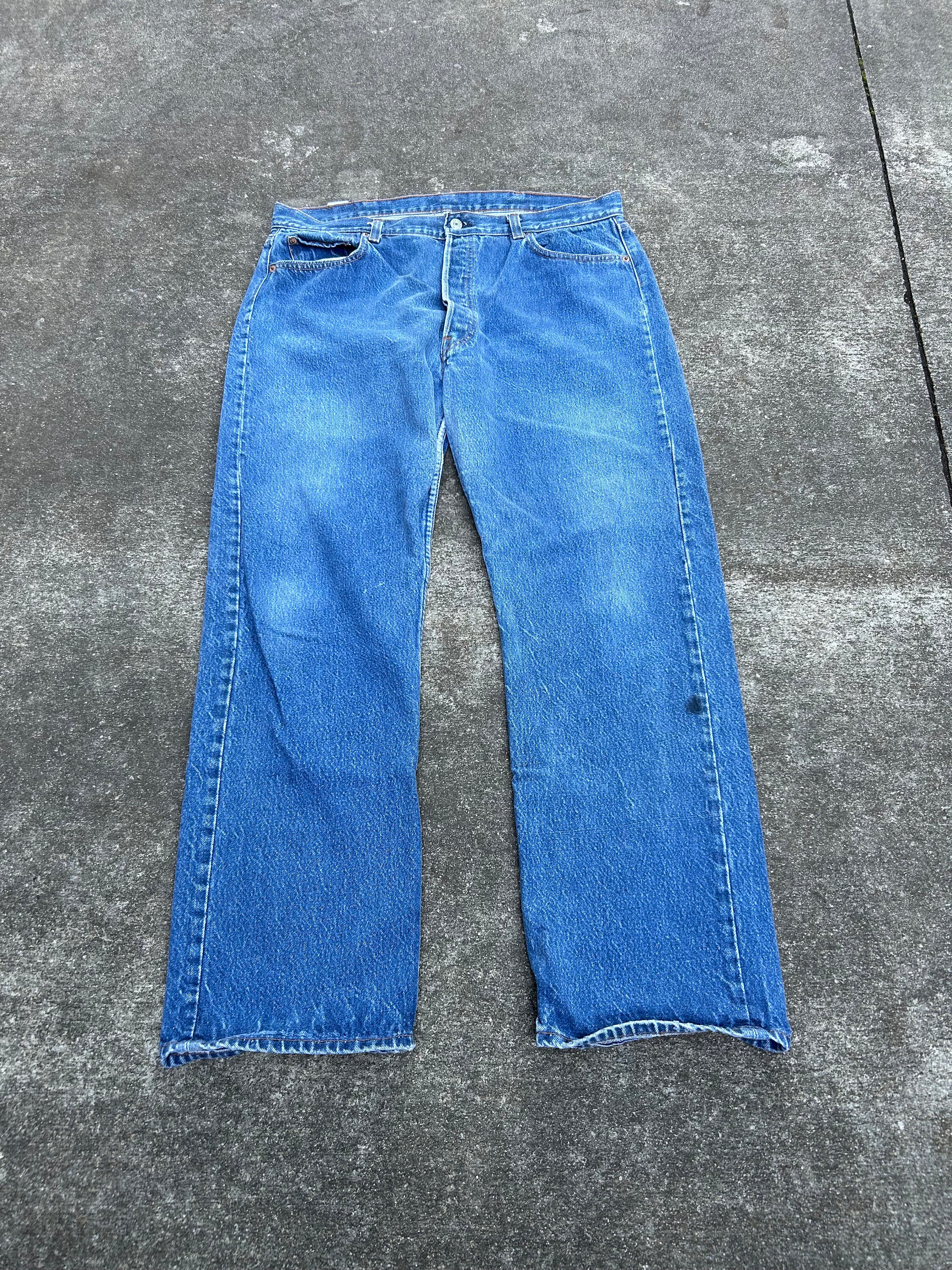 【USED】80s Levi's501 DENIM PANTS W36/L30 Vintage Levi's W36 X L30 501 1980's Stone Wash Blue Original