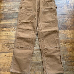 CARHARTT B11 BRN Canvas Carpenter Pants mens 38x34 Brown workwear men Great  Cond