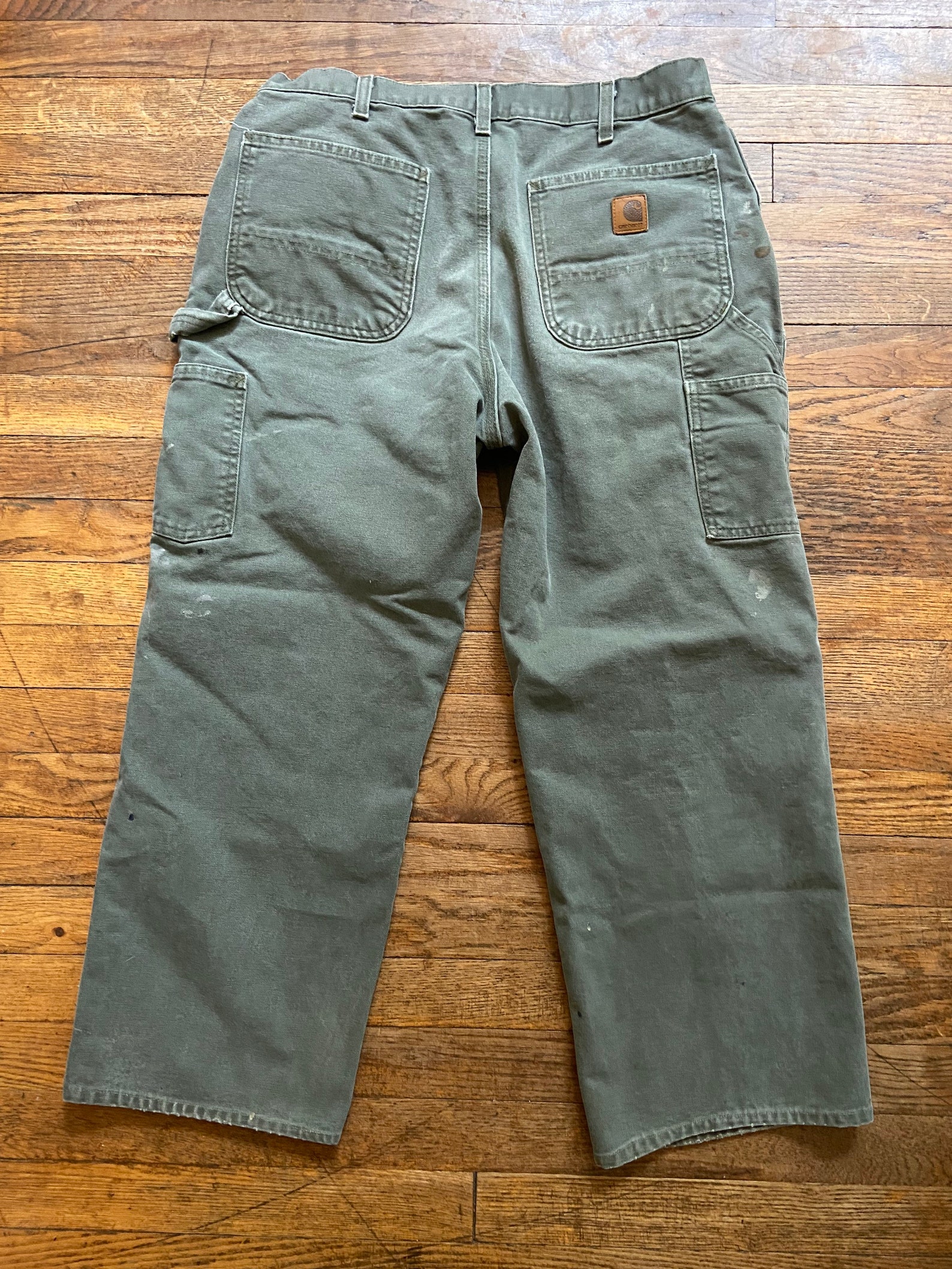 Carhartt B11 MOS 32x26 washed duck work pants. Hemmed at some | Etsy