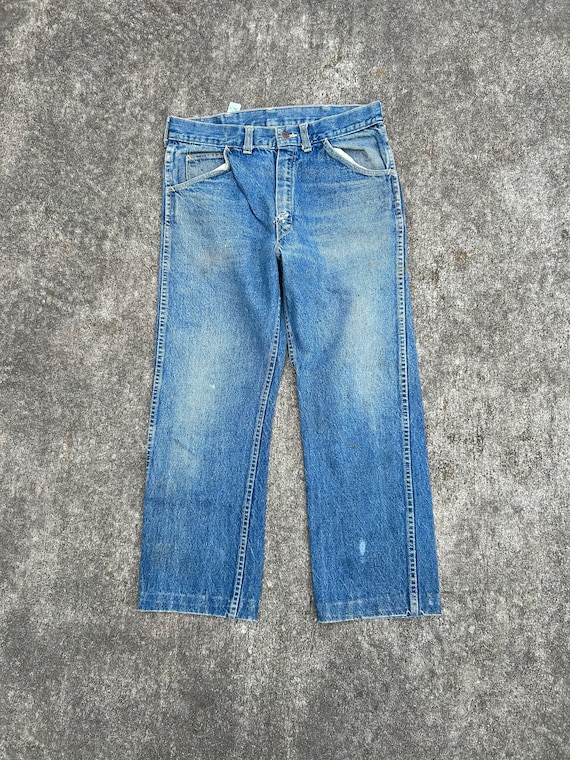 Vintage Big Yank 31x25.5 Hemmed(tag 34x31) Cotton Denim Vintage Big Yank 31x25.5 Hemmed(tag 34x31) Cotton Denim