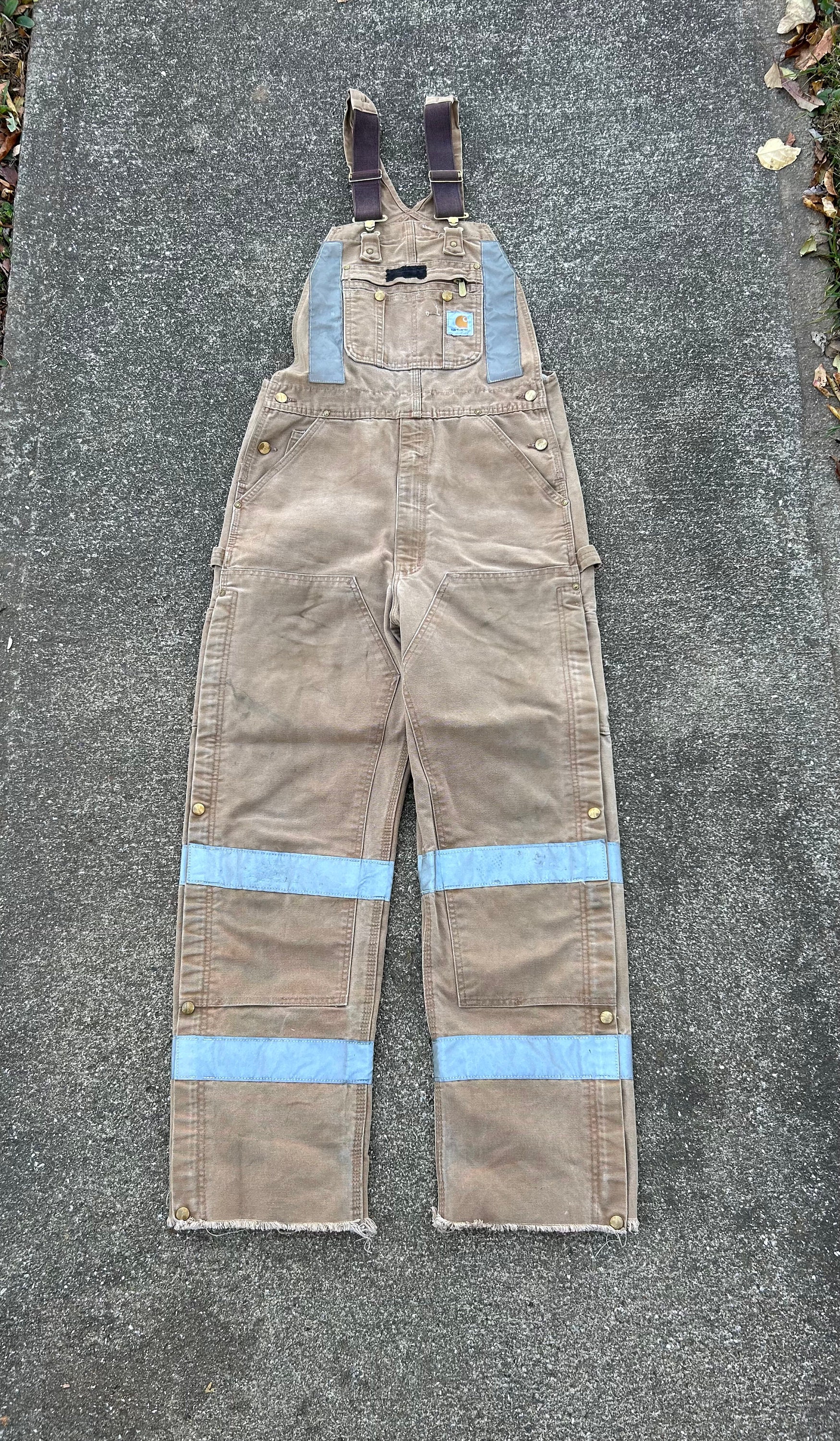 Carhartt, Pants, Carhartt Bib Overalls Men 34 X 28 Blue Denim Adjustable  Carpenter Pocket