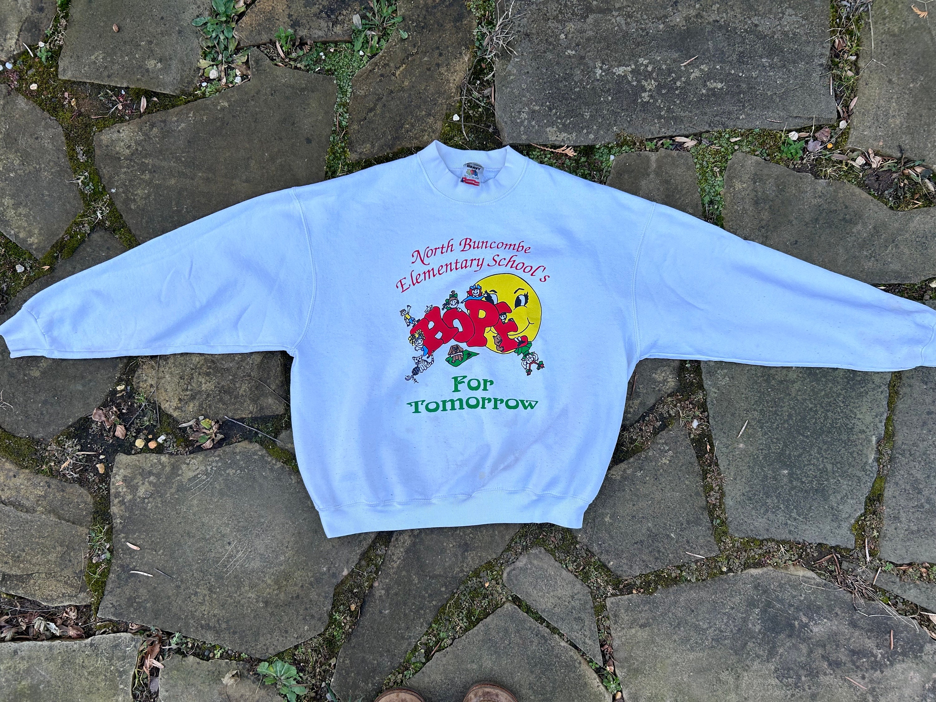 beyondclosetのHeavy cotton vintage print 90s sweatshirt Cotton Heavy Vintage Sweatshirt 80s - Etsy