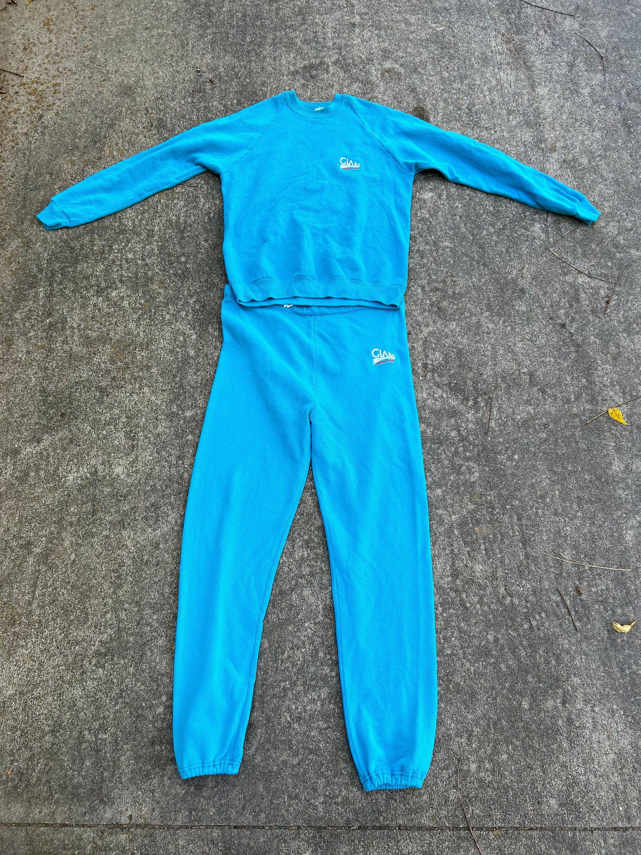 Blue and yellow sweatpants best sale