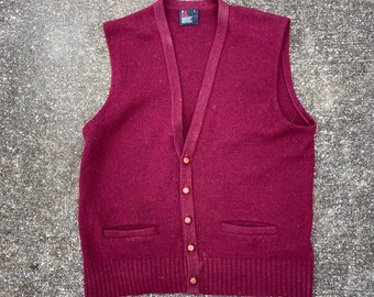 Maroon Sweater Vest - Etsy
