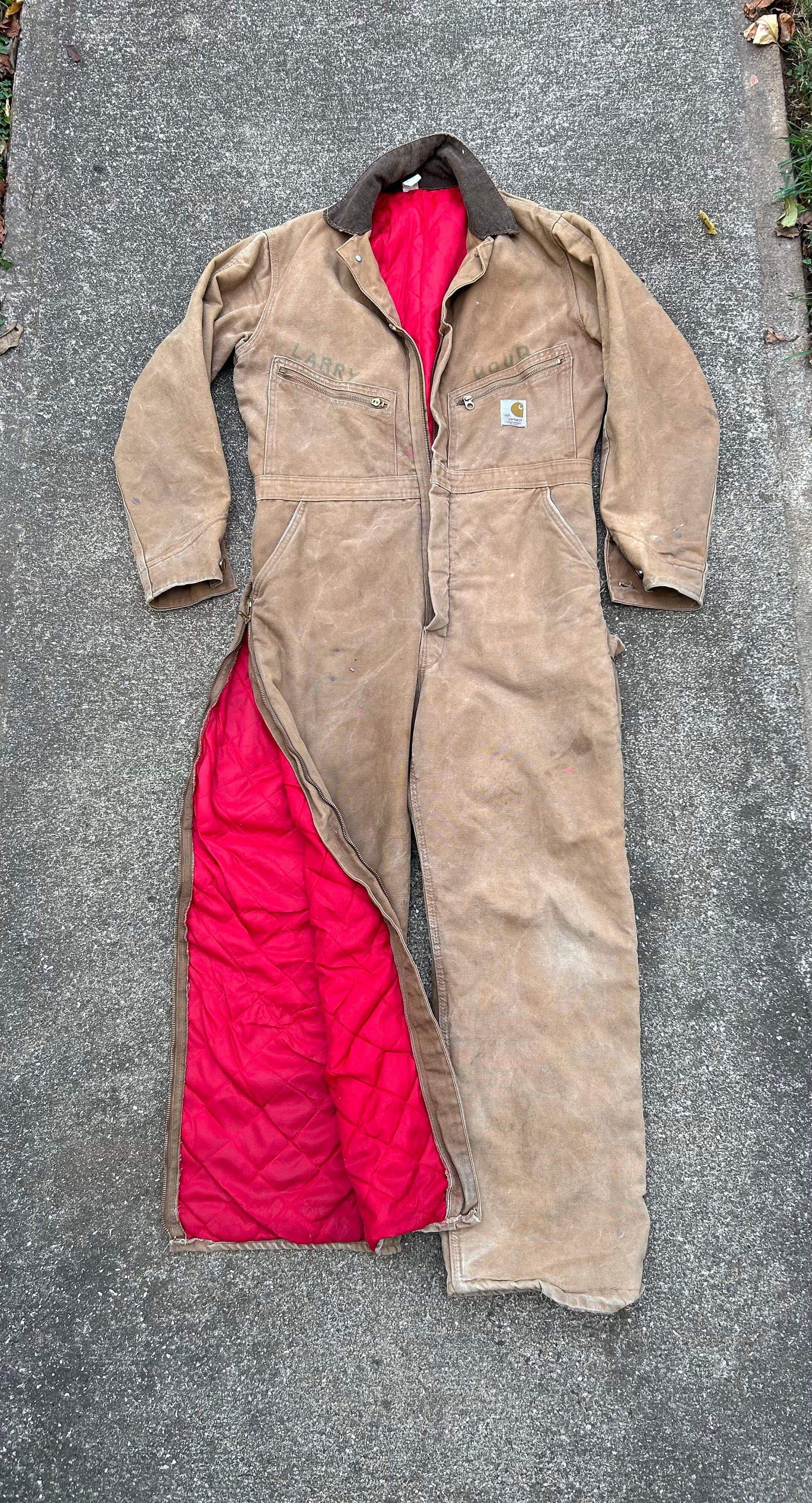 carhartt overall 80-90s USA製 38x32 90s Carhartt Insulated Quilt Lined Overalls – Flying