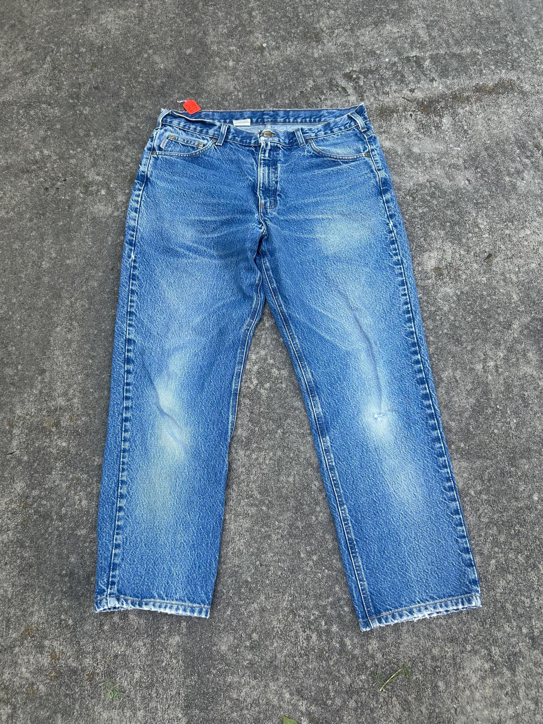 Carhartt B18 DST 34x28(tag 38x32) 100% Cotton Denim Jeans