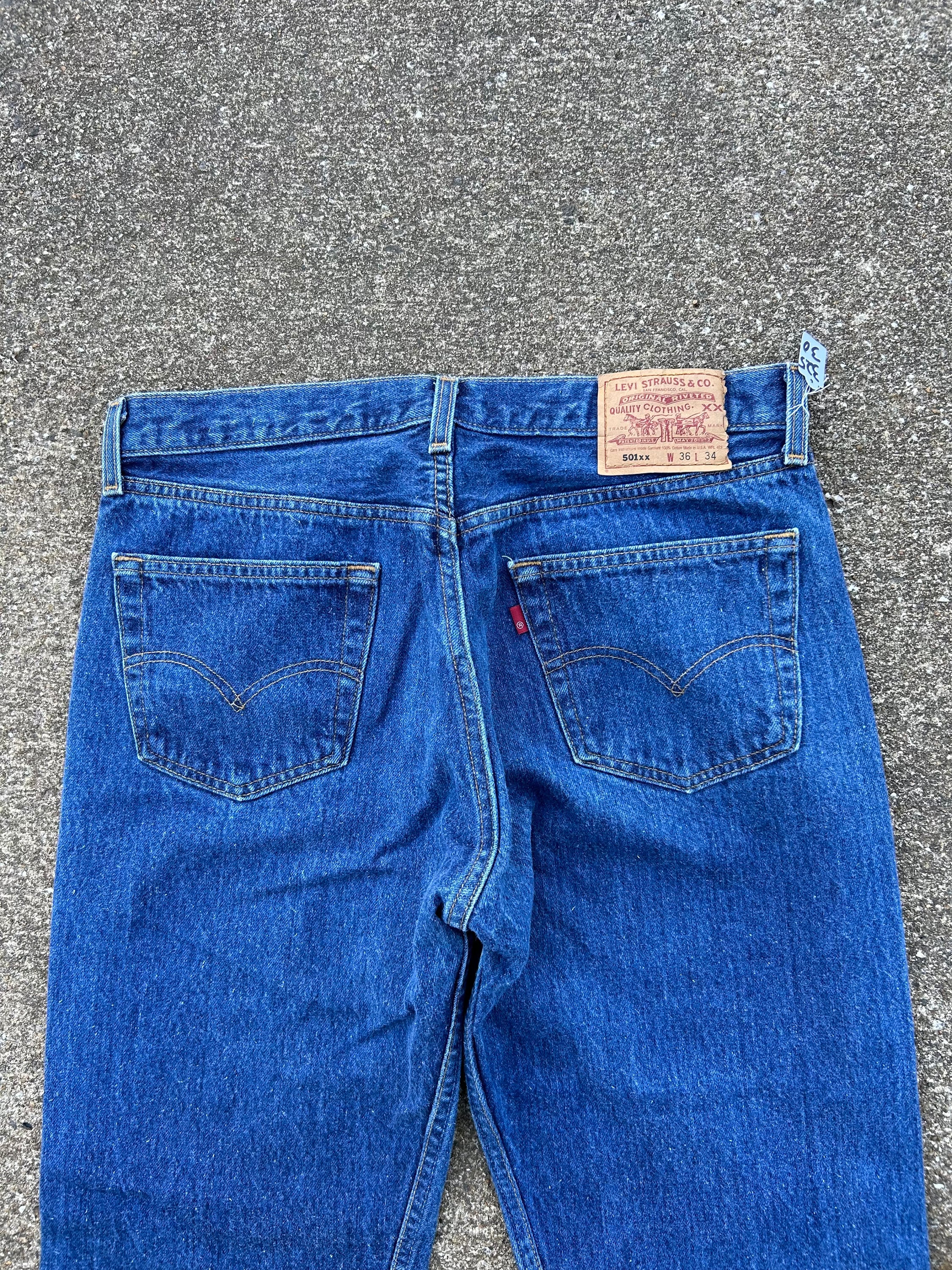 Vintage 90s Levi's 501xx 32.5x30(tag 36x34)button Fly 100