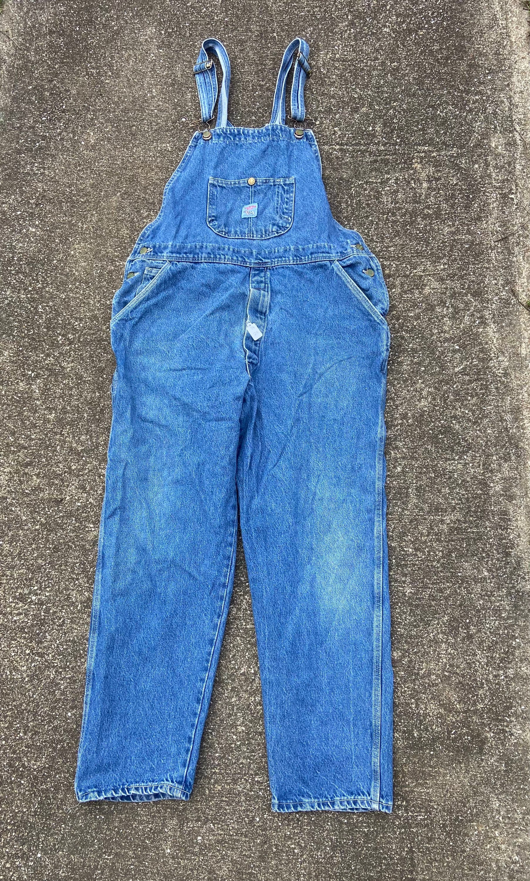 Vintage Pointer Brand 38x29 denim overalls. Made in the USA. Faded nicely.  Made in Bristol Tennessee. Made in the USA. Tons of pockets.