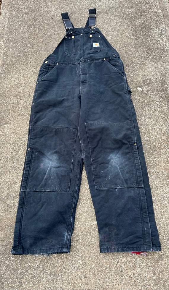 Carhartt black insulated overalls   34x29(no tag) 