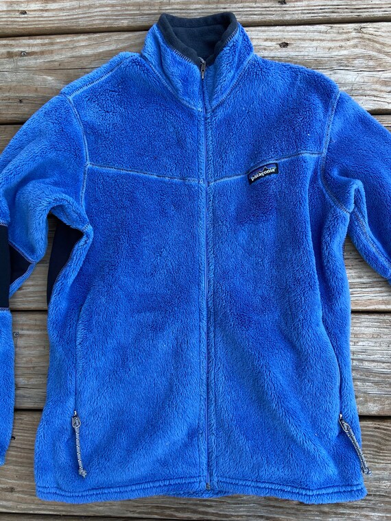 Vintage Womens Medium Lavender/blue Patagonia Fleece Jacket With Polartec  and Regulator Technology. Made in the USA. Fleece Neck Collar. 