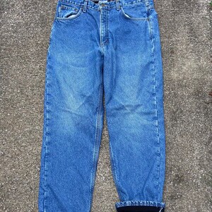 Carhartt B155 DST 34x29 Fleece Lined Denim Nice Fade