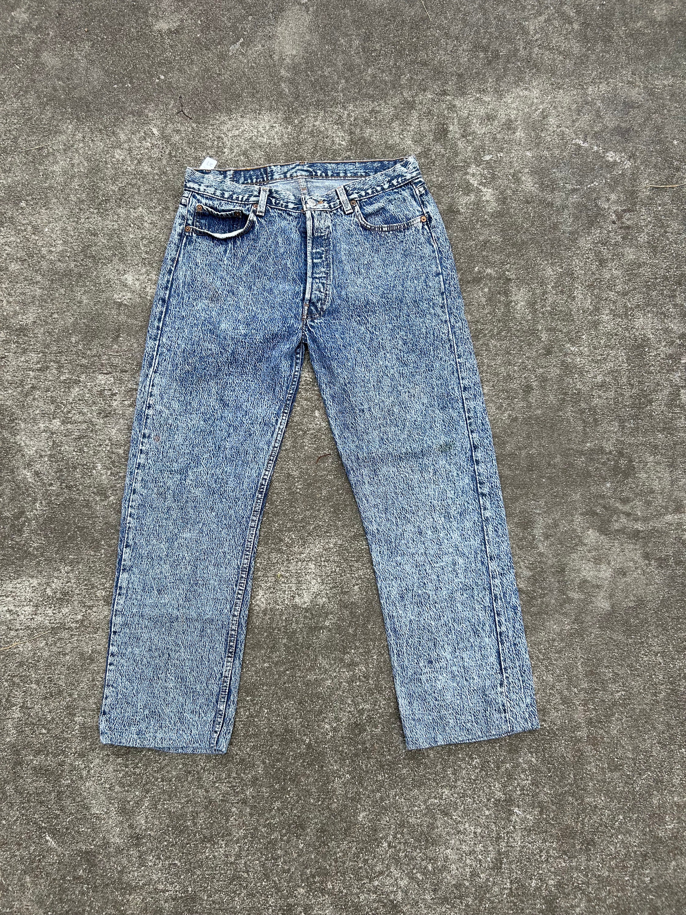 デニム・ジーパン LEVI'S BLUE COTTON 501 COTTON DENIM JEANS Levi's 501 Men's Blue Cotton 5-Pockets Straight Leg Regular