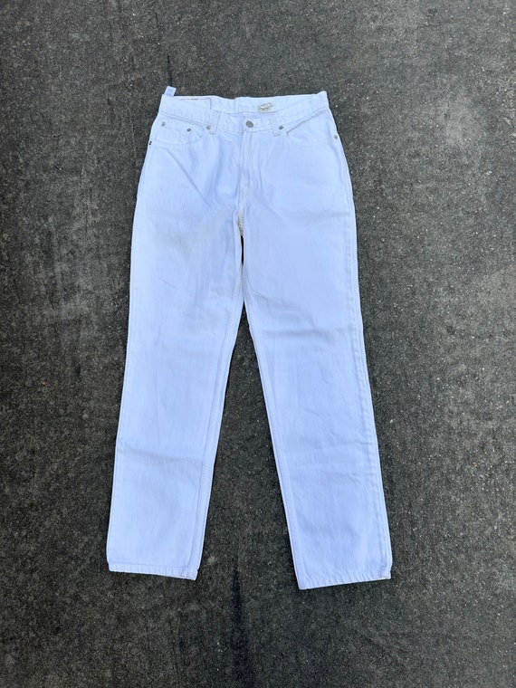 Vintage Levi’s 29x30(tag 11JR M) white 512 slim fi