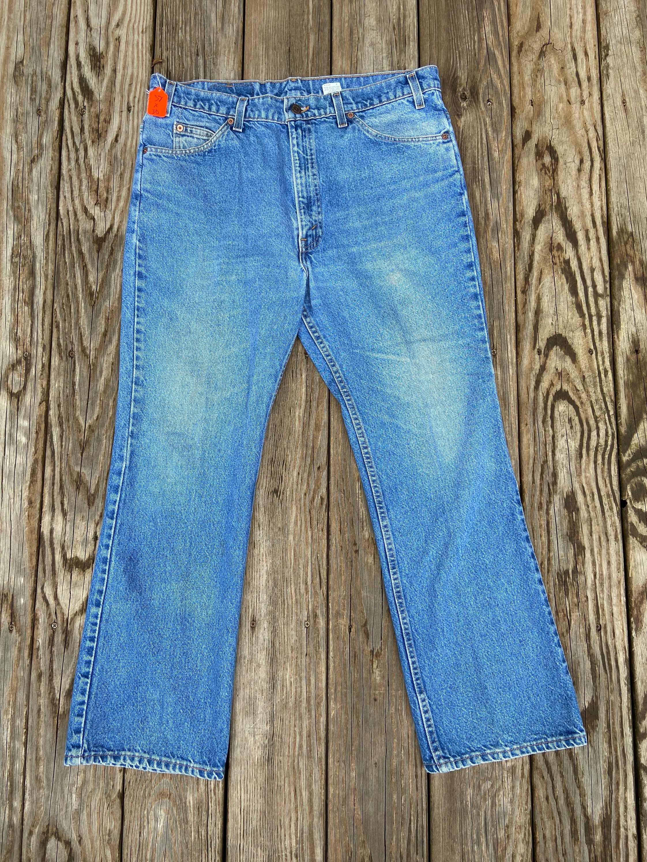Vintage 517 Orange Tab 37x30 Levis Denim Jeans. Made in the - Etsy Denmark