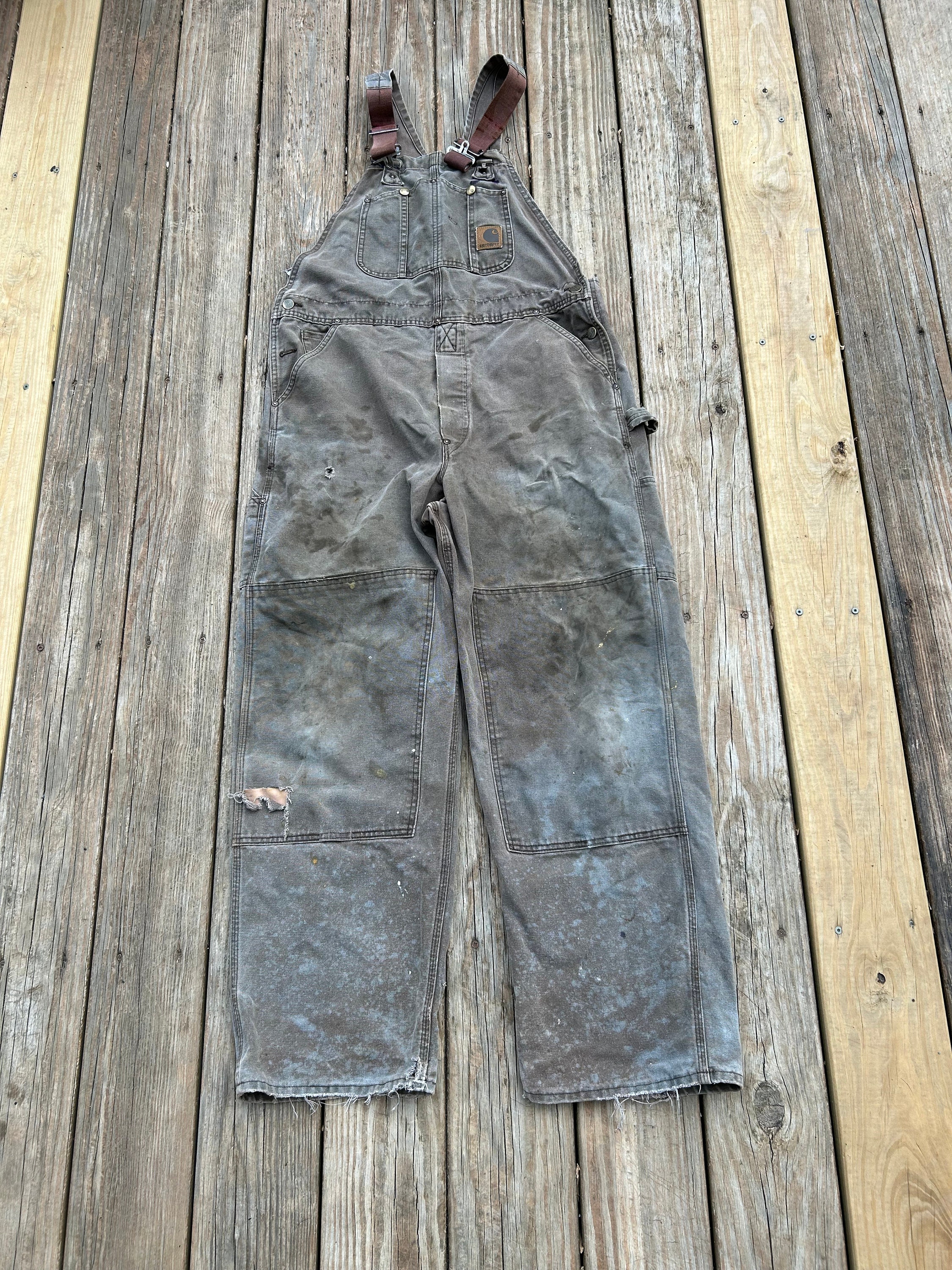 Vintage 90s Carhartt R06 CHT 36x30tag 38x32 Washed Duck