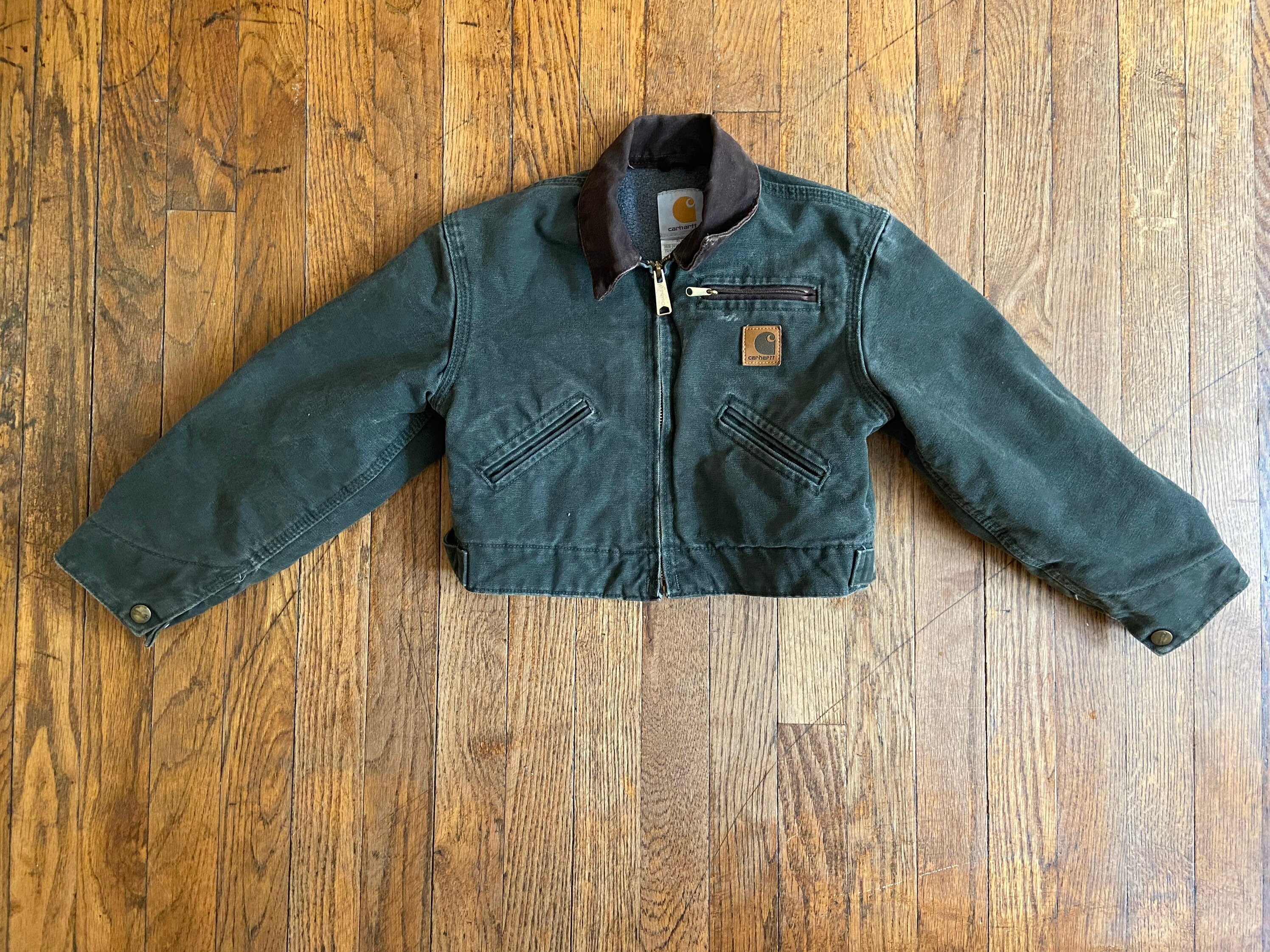 Veste en molleton Carhartt XS YYJ97 MOS Sandstone Detroit pour enfants. Coton de canard 100 lave. 3 poches exterieures 1 poche interieure. Etsy France