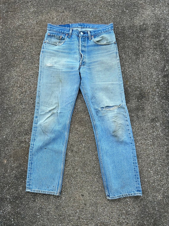 Vintage 90s Levi's 501 32x29(33x32) 100% Cotton Jeans