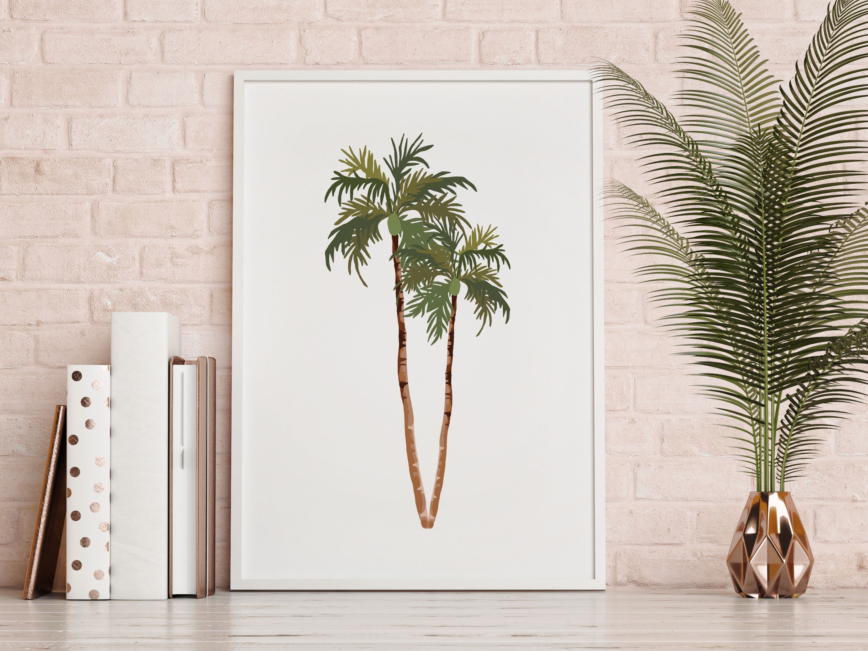 Palm Tree Nursery art Bedroom Art Baby gift Jungle Art | Etsy