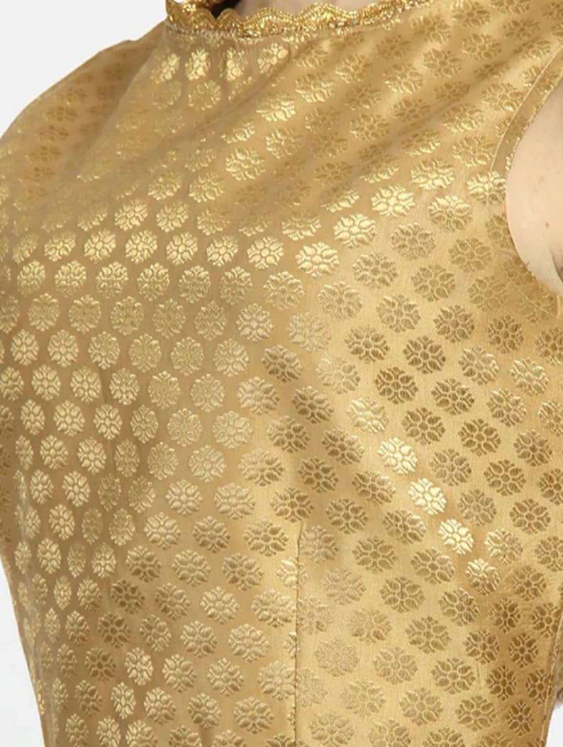 Golden Brocade Art silk blouse wedding blouse readymade blouse indian designer partywear blouse blouses for bridesmaids suitable for saree