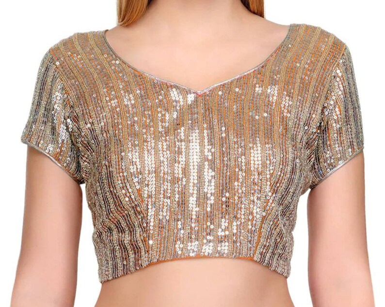 Designer sequince readymade blouse for saree indian blouse with beautiful sequince