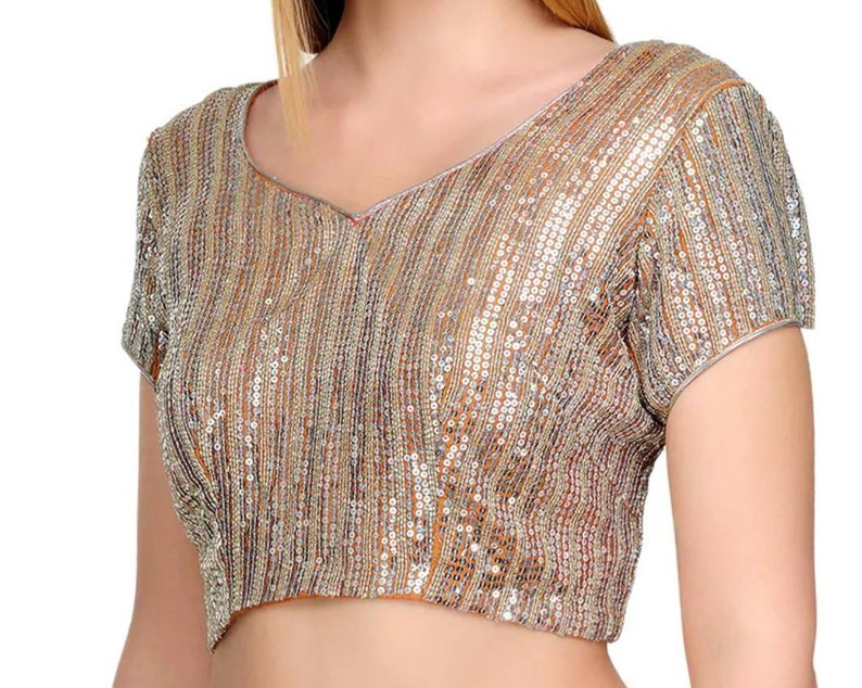 Designer sequince readymade blouse for saree indian blouse with beautiful sequince