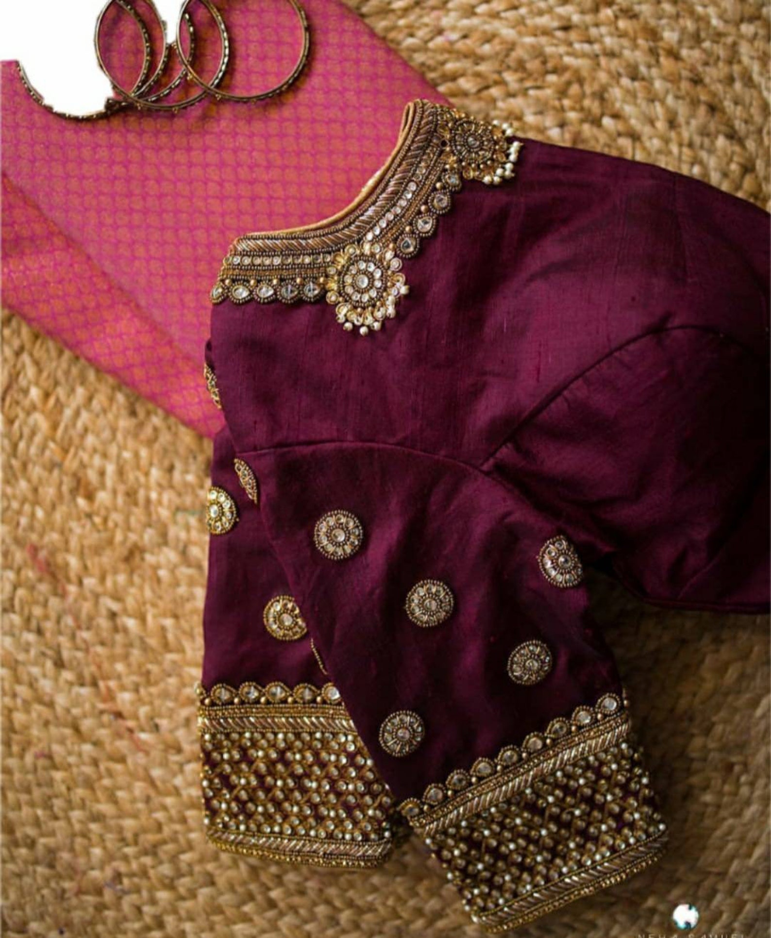 Exclusive indian embroidery maggam work blouse readymade  etsy Exclusive indian embroidery maggam work blouse readymade  etsy