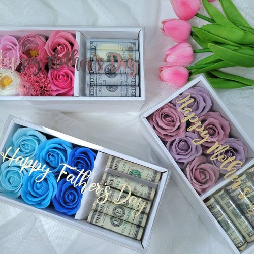 Personalized Money/cash Gift Box Flower Gift Box Etsy