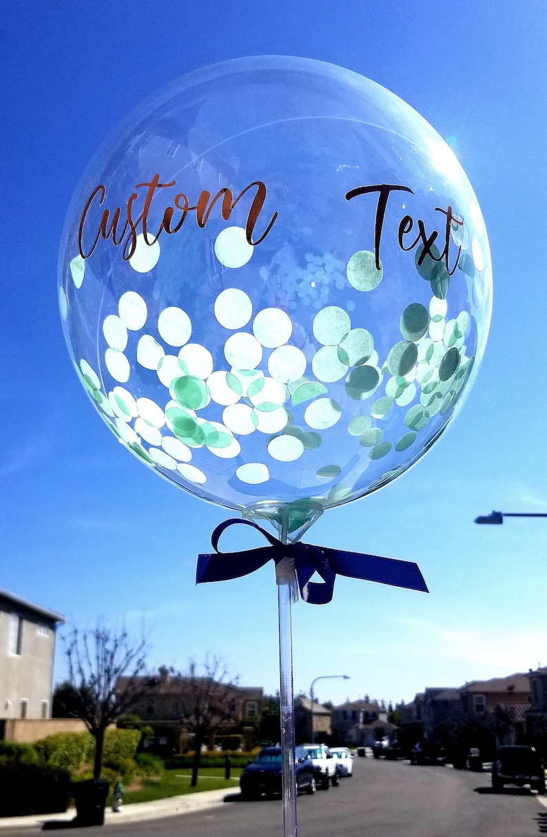 DIY Personalized Decal Balloons Custom Text Balloon Etsy