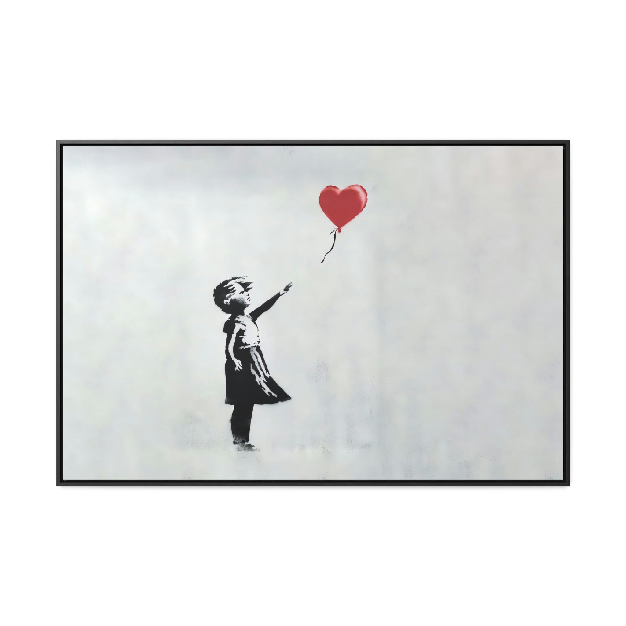 Banksy girl with red balloon wcp ポスター
