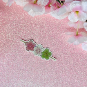 Sakura Dango Vinyl Sticker | Laptop Sticker | Water Bottle Sticker | Dessert | Sweet Rice | Pink Aesthetic | Foodie Decor | Cherry Blossom