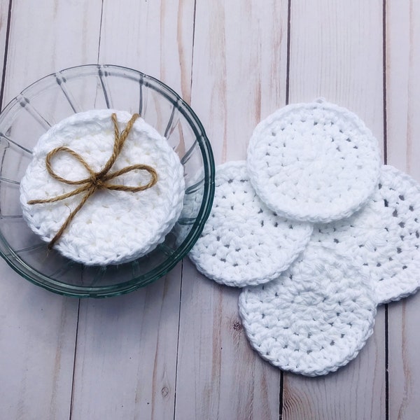 Facial Scrub Round/Cotton face scrubby/ eco friendly 100% cotton crochet facial pads/reusable/ washable face scrubbie facial rounds