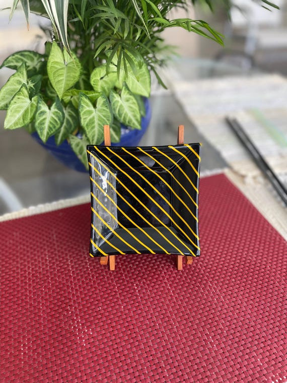 Black and Gold Glass dish
