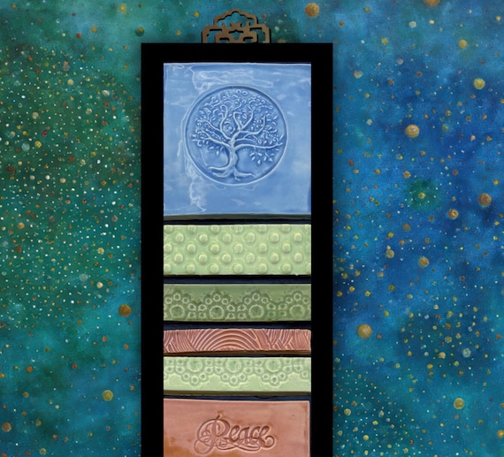 Tree of Life Harmony – Handmade Ceramic Tile Wall Hanging