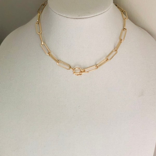 Paperclip Chain Necklace Etsy